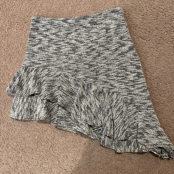 ZARA BASIC Y2k Gingham Trending Asymmetric Tiered Ruffles Skirt - Picture 2 of 8